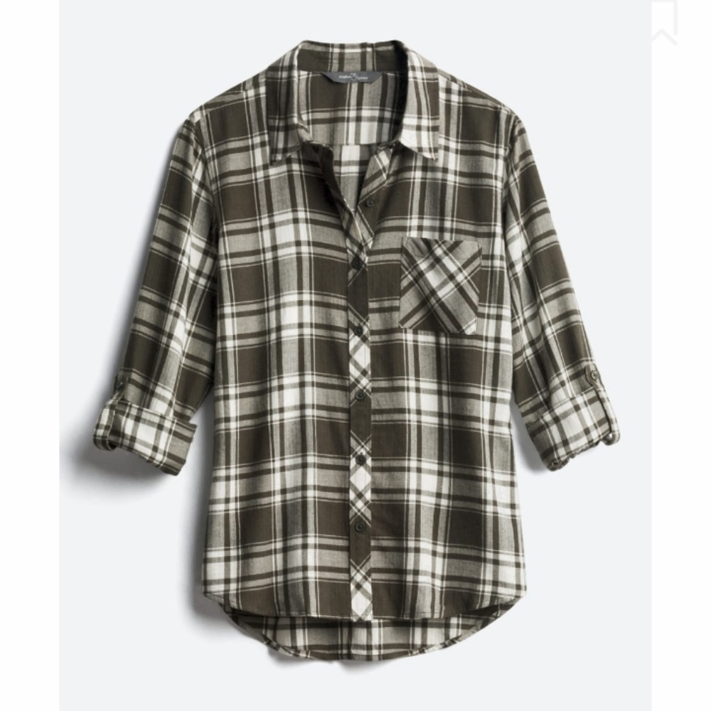 Plaid button down